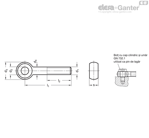 DIN 444 Șuruburi cu ochi Oțel | Elesa+Ganter
